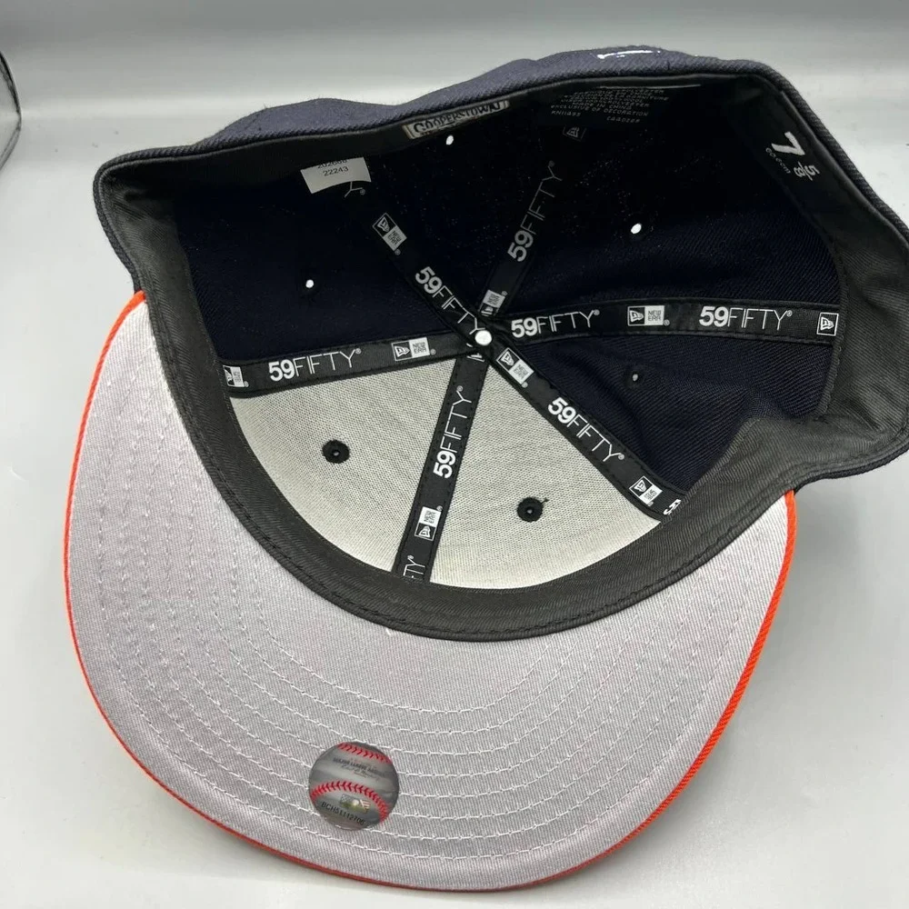 Detroit Tigers‎ Hat Men 7 5/8 Navy Red 59Fifty New Era MLB Fitted Cap